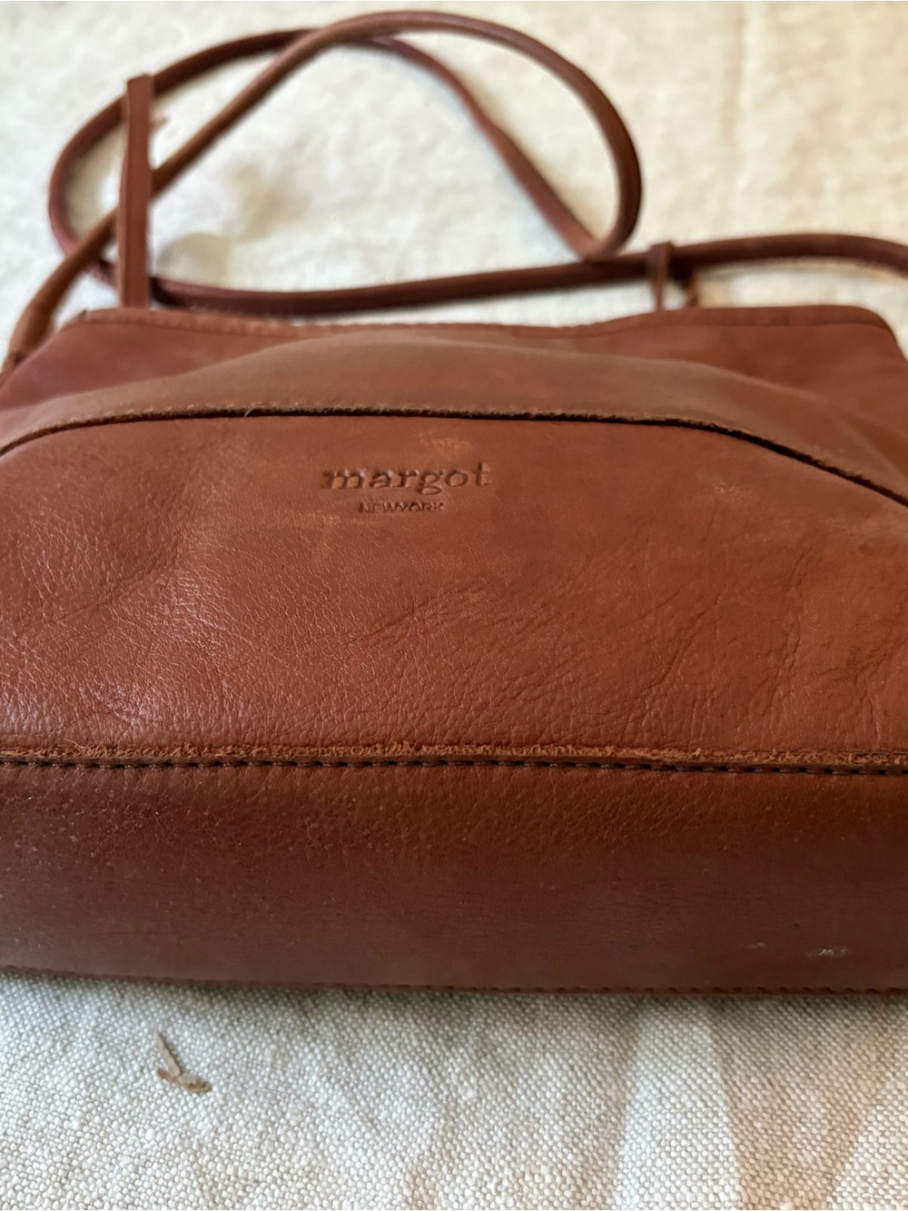 margot Tan Leather Crossbody Bag - Picture 3 of 13